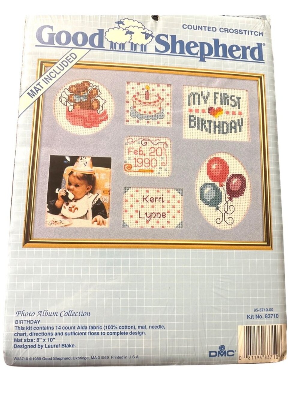 Vintage Cross-Stitch Kit Good Shepherd My First Birthday Photo Album Collection